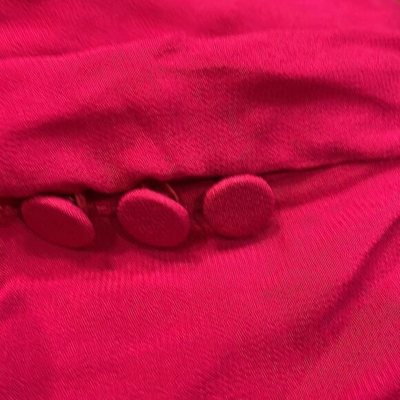 NWT Zara Semi Sheer Open Back Blouse Fuchsia Medium - Picture 12 of 12